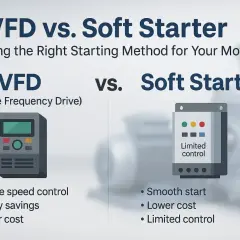 VFD vs. Soft Starter: A comparison of motor starting methods. VFD offers precise control & energy savings, while soft starters provide smooth starts at a lower cost.
