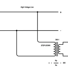 Diagram shows how an isolation transformer works: 30,000V input steps down to 100V via a 300:1 ratio transformer.