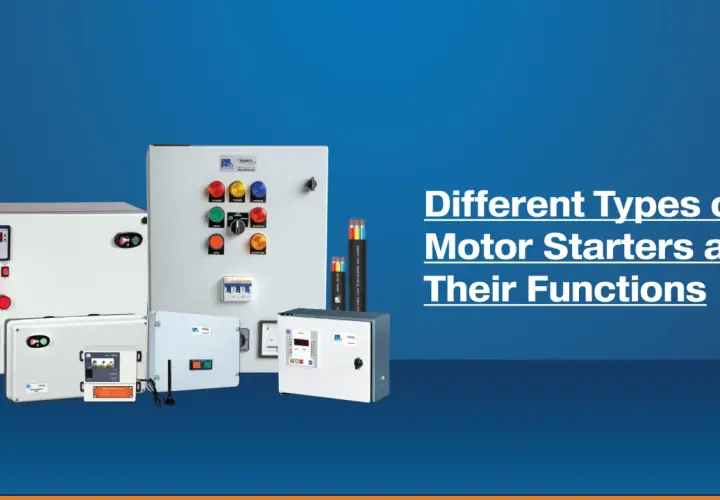 Various motor starters are displayed, illustrating how a motor starter works by controlling power to electric motors.