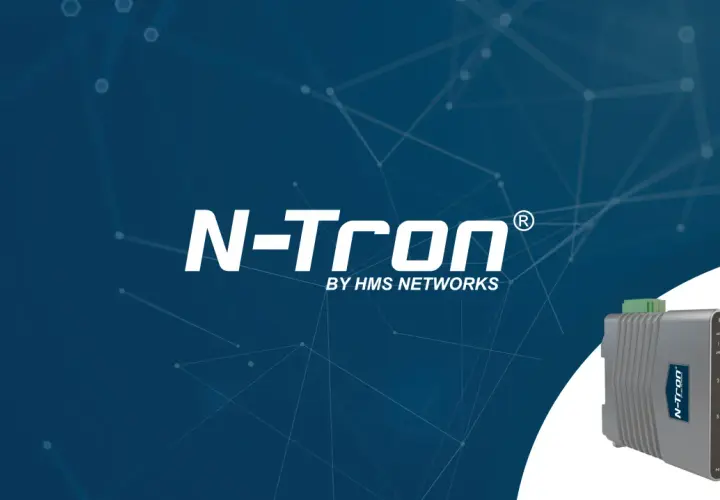 N-Tron industrial network switch, part of the N-TRON SERIES NT5006, with multiple Ethernet ports and status indicators.