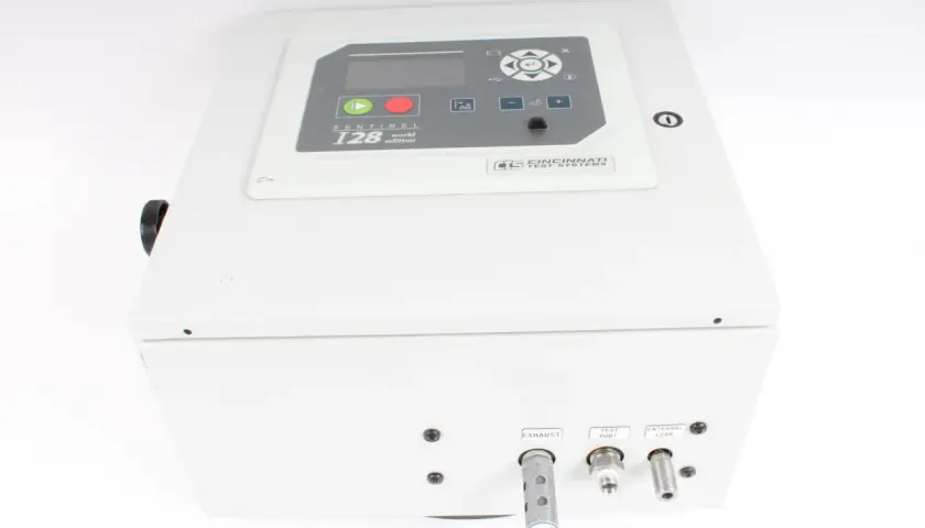 Cincinnati Test Systems Sentinel 128 World Edition unit with control panel and ports for testing.