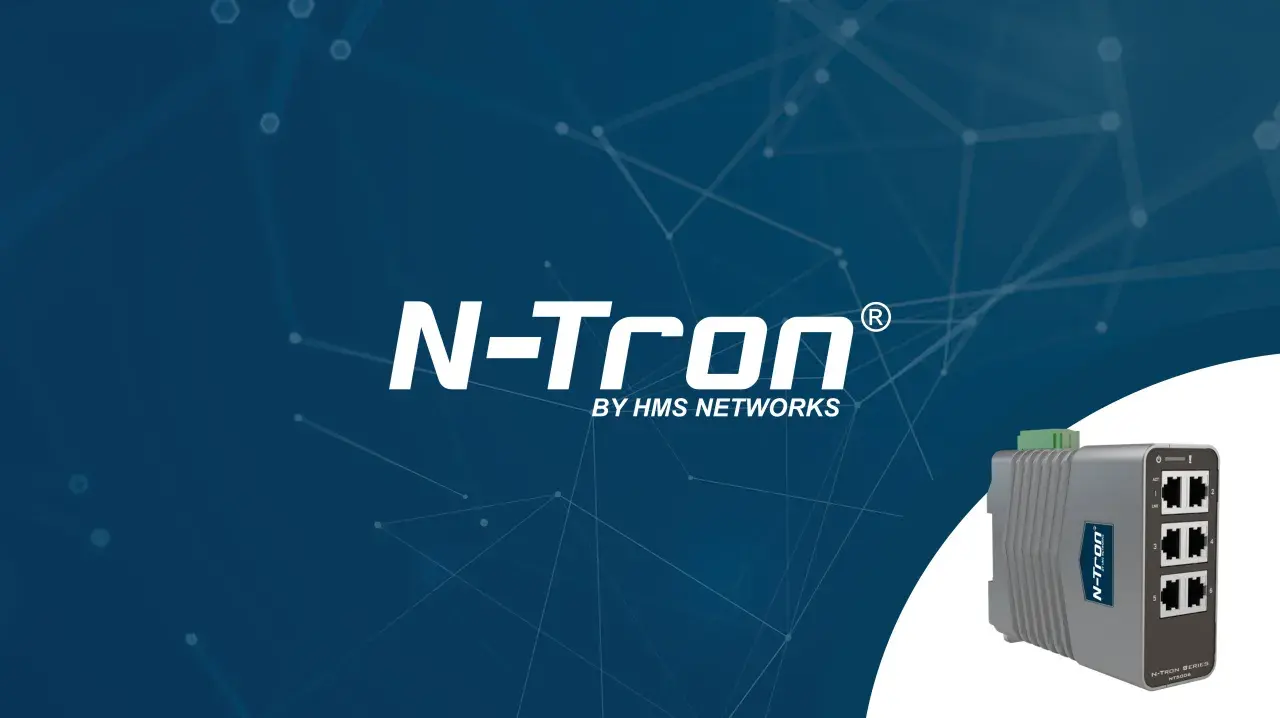N-Tron industrial network switch, part of the N-TRON SERIES NT5006, with multiple Ethernet ports and status indicators.